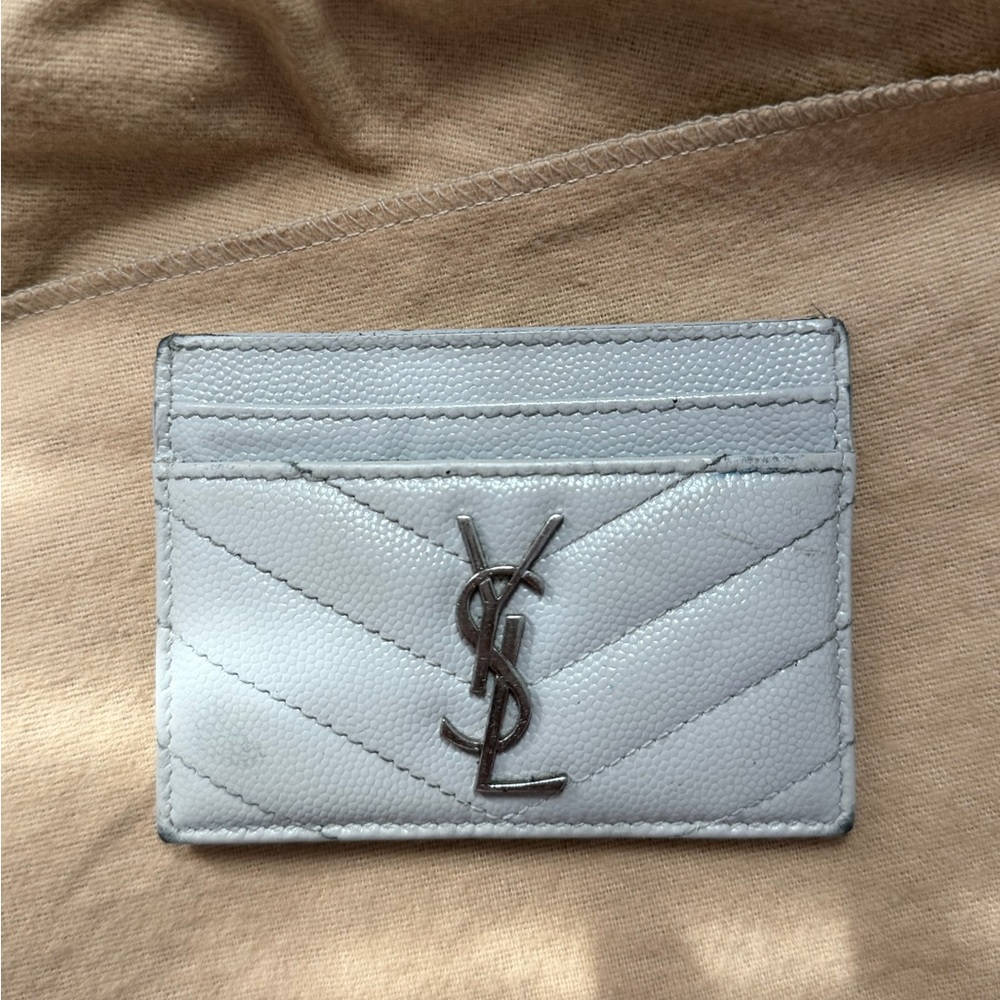 YSL Silver Card Holder